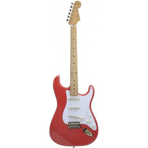 Fender Limited Edition 50's Stratocaster Electric Guitar MN-Fiesta Red with Hardshell Case (Discontinued)-Music World Academy