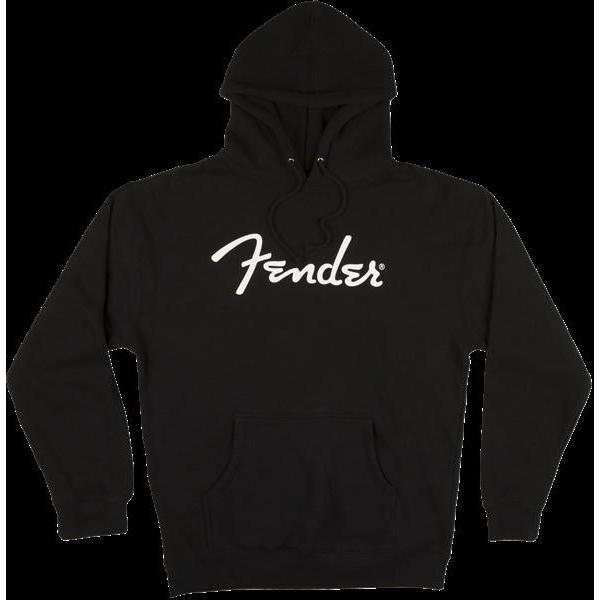 Fender Logo Hoodie Medium-Black-Music World Academy