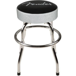 Fender Padded Barstool 24" Black/Silver Sparkle (Discontinued)-Music World Academy