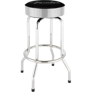 Fender Padded Barstool 30"-Black/Silver Sparkle (Discontinued)-Music World Academy
