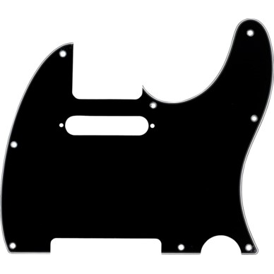 Fender Pickguard Tele Style 8-Hole 3-Ply-Black/White/Black-Music World Academy