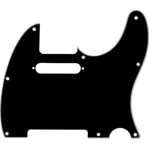 Fender Pickguard Tele Style 8-Hole 3-Ply-Black/White/Black-Music World Academy