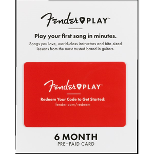 Fender Play 6-Month Prepaid Card-Music World Academy