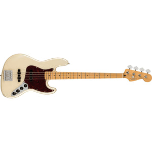 Fender Player Plus Jazz Bass Guitar MN with Deluxe Gig Bag-Olympic Pearl-Music World Academy