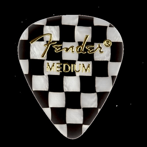 Fender Premium Celluloid Picks 12-Pack Medium-Checker-Music World Academy
