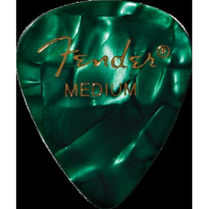 Fender Premium Celluloid Picks 12-Pack Medium-Green Moto-Music World Academy
