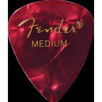 Fender Premium Celluloid Picks 12-Pack Medium-Red Moto-Music World Academy
