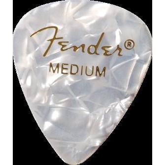 Fender Premium Celluloid Picks 12-Pack Medium-White Moto-Music World Academy