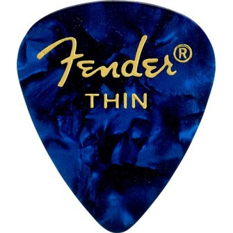 Fender Premium Celluloid Picks 12-Pack Thin-Blue Moto-Music World Academy