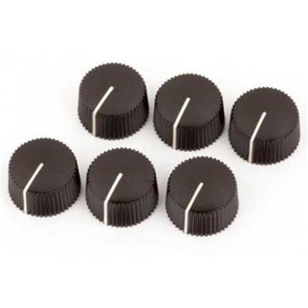 Fender Pure Vintage Radio Amplifier Knobs 6 Pack-Dark Brown-Music World Academy