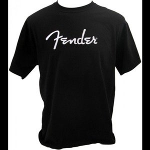 Fender Spaghetti Logo T-Shirt Large-Black-Music World Academy