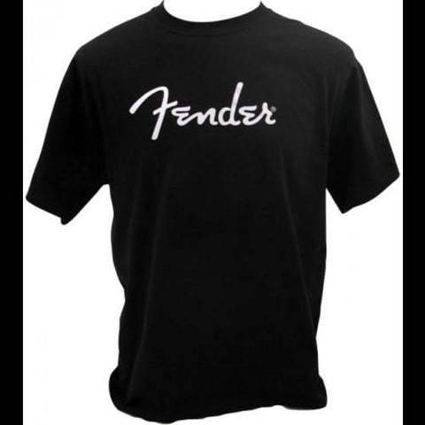 Fender Spaghetti Logo T-Shirt Medium-Black-Music World Academy