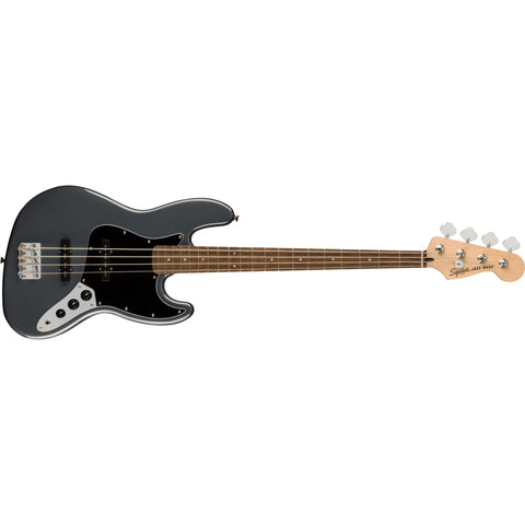 Fender Squier Affinity Series Jazz Bass-Charcoal Frost Metallic-Music World Academy