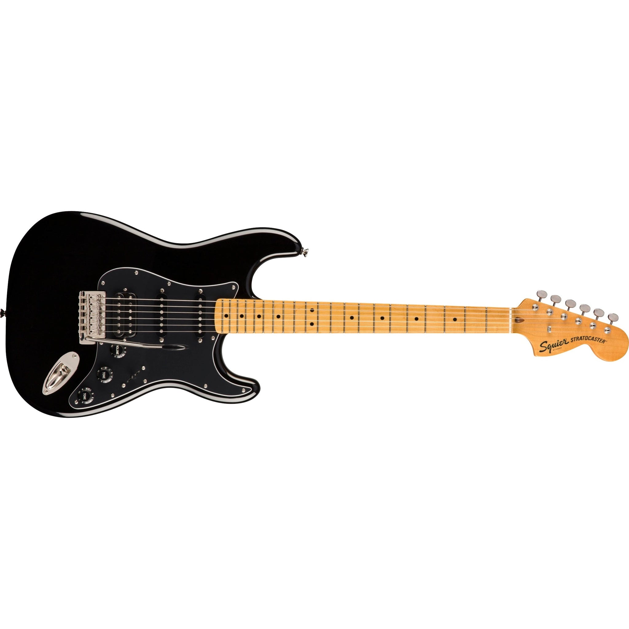 Fender Squier Classic Vibe 70's Stratocaster Electric Guitar HSS MN-Black-Music World Academy