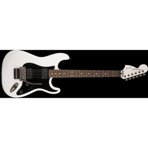 Fender Squier Contemporary Active Stratocaster HH Electric Guitar with Floyd Rose RW Olympic White (Discontinued)-Music World Academy