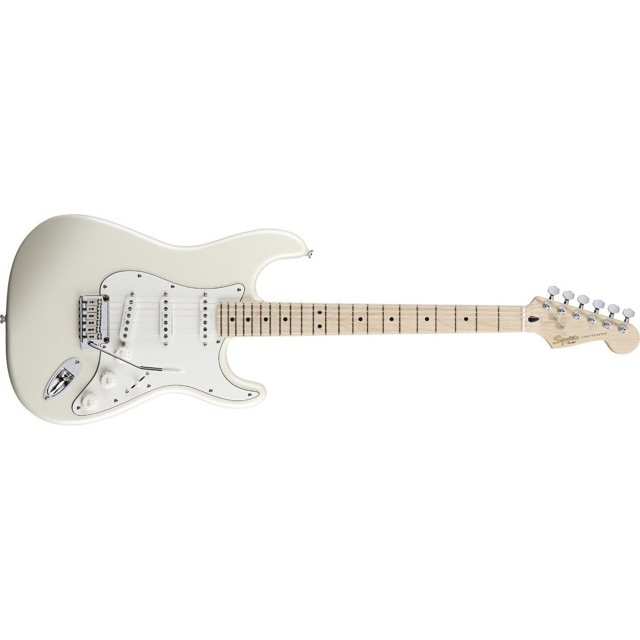Fender Squier Deluxe Stratocaster Electric Guitar MN Pearl White Metallic (Discontinued)-Music World Academy