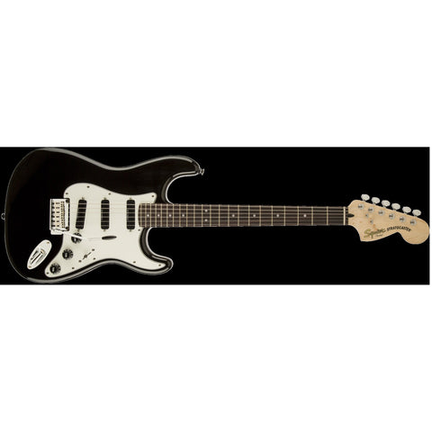 Fender Squier Deluxe Stratocaster Hot Rails Electric Guitar-Black (Discontinued)-Music World Academy
