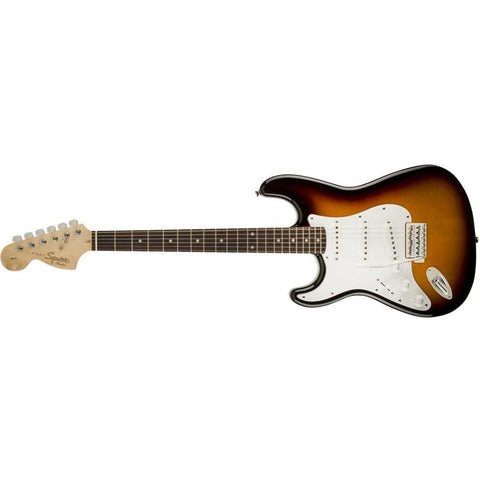 Fender Squier Left-Handed Stratocaster Electric Guitar RW Brown Sunburst (Discontinued)-Music World Academy