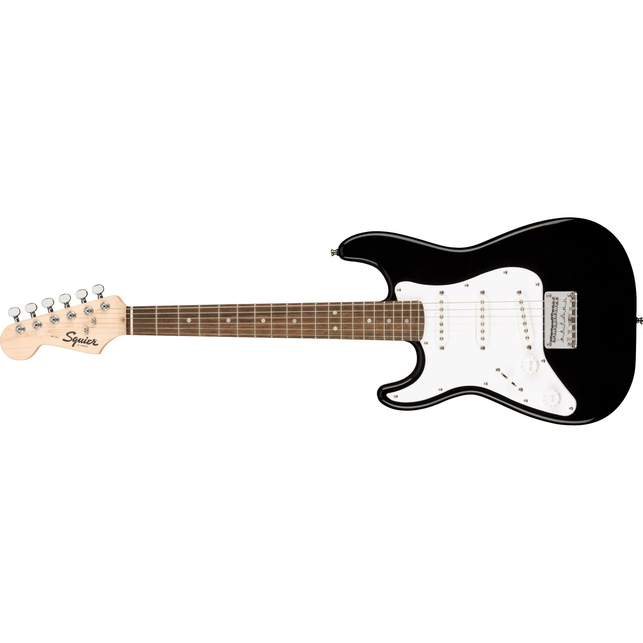 Fender Squier Mini Left-Handed Stratocaster Electric Guitar-Black-Music World Academy