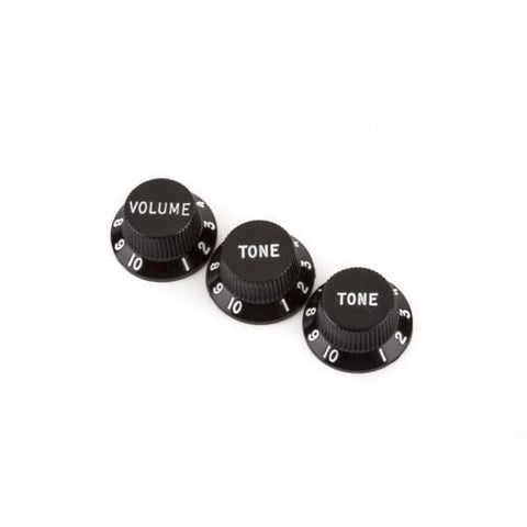 Fender Stratocaster Knobs Volume/2-Tone-Black-Music World Academy