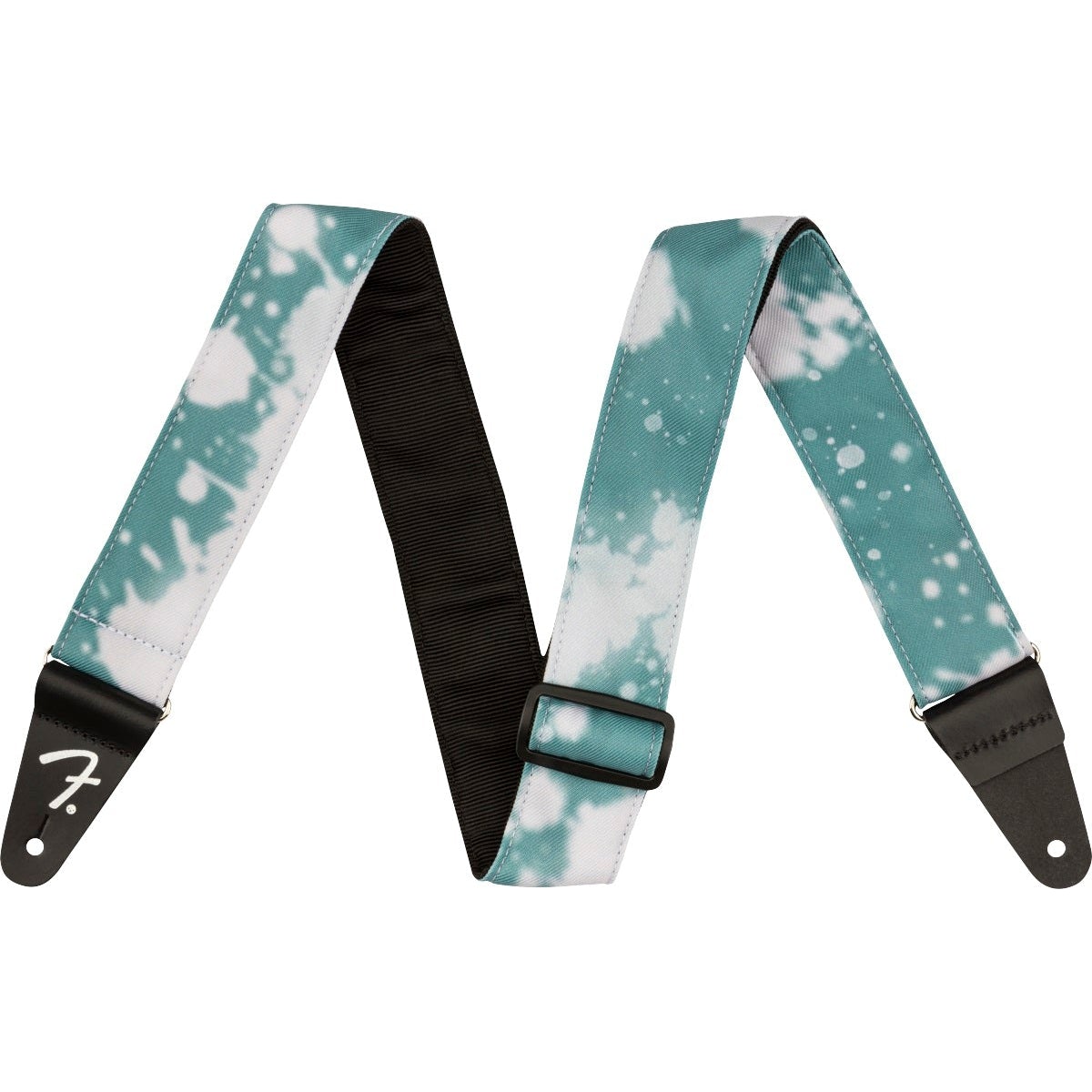 Fender Tie Dye Acid Wash Guitar Strap-Teal-Music World Academy