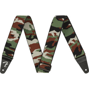 Fender Weighless Camo Guitar Strap-Woodland-Music World Academy