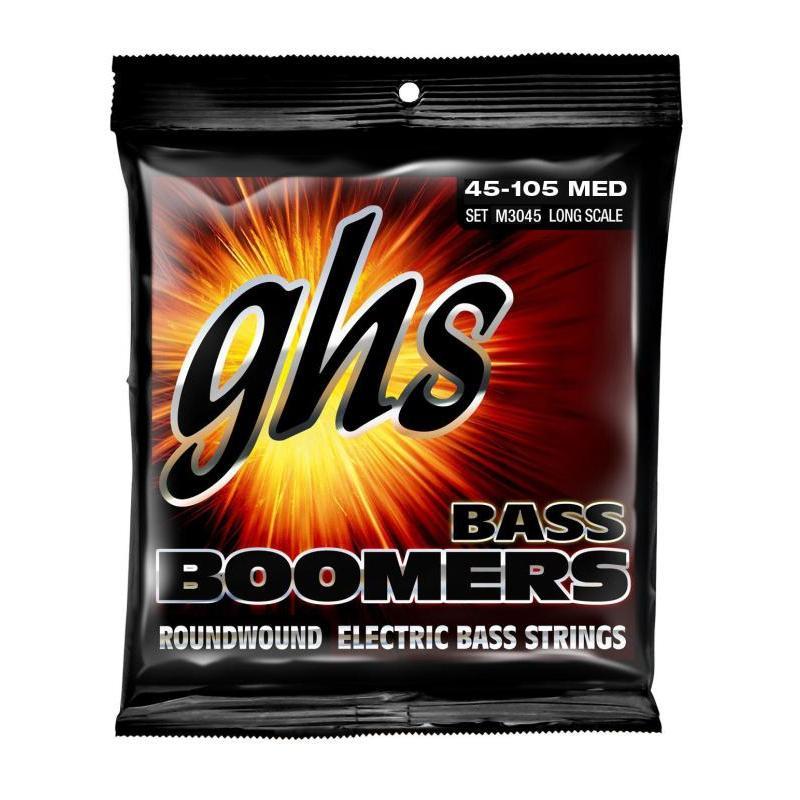 GHS M3045 Roundwound Bass Guitar Strings Medium 45-105-Music World Academy