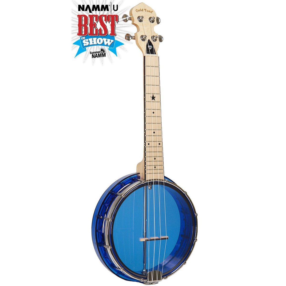 Gold Tone LG-S Little Gem Sapphire Banjo Ukulele with Gig Bag-Blue-Music World Academy
