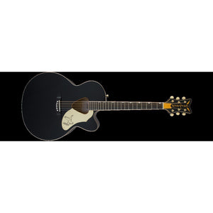 Gretsch G5022CBFE Rancher Falcon Jumbo Acoustic/Electric Guitar-Black-Music World Academy