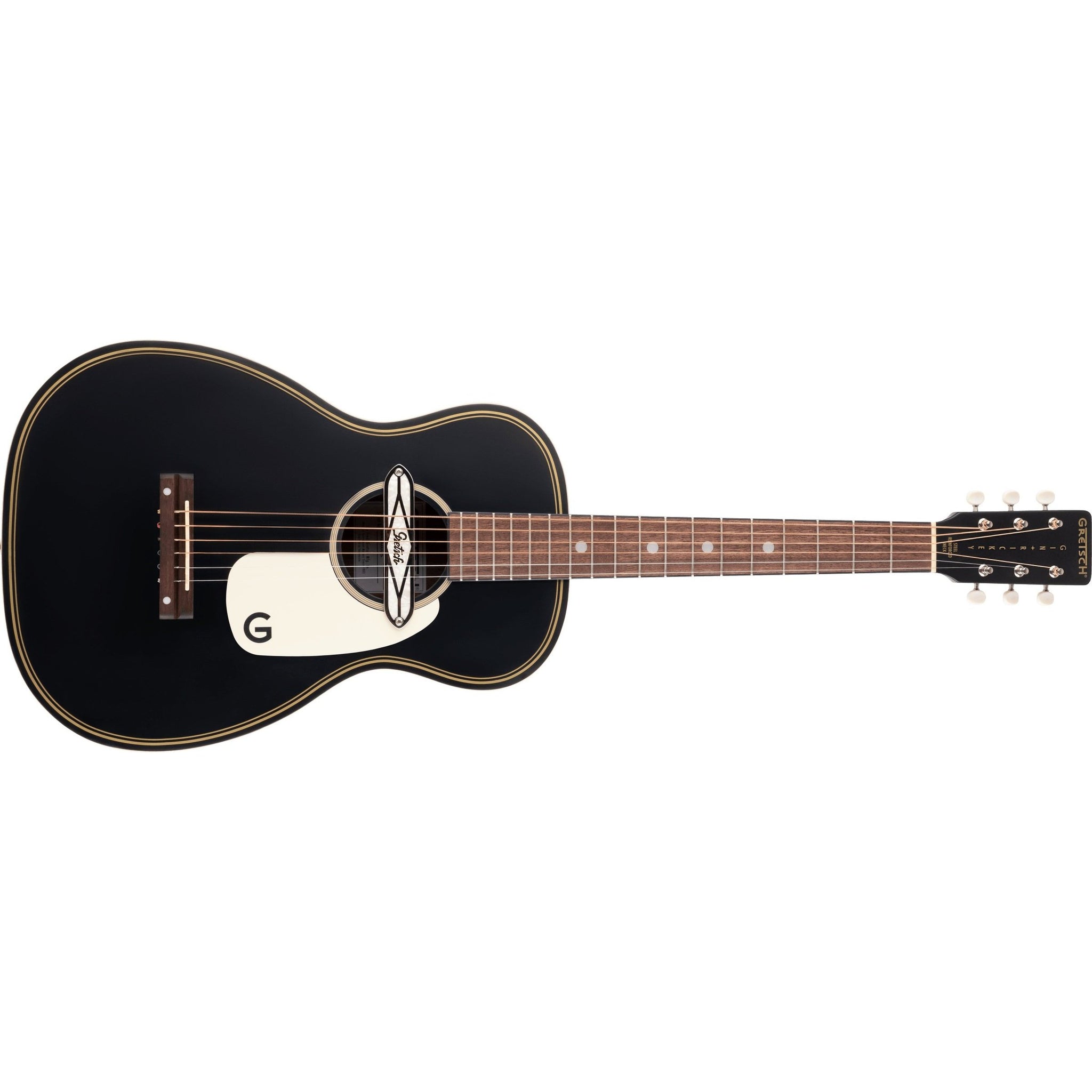 Gretsch G9520E Gin Rickey Acoustic/Electric Guitar with Soundhole Pickup-Smokestack Black-Music World Academy