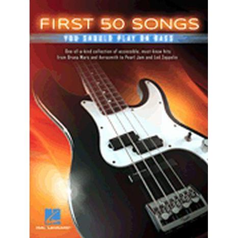 Hal Leonard 149189 First 50 Songs You Should Play on Bass-Music World Academy