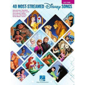 Hal Leonard 295713 The 40 Most-Streamed Disney Songs Easy Piano-Music World Academy