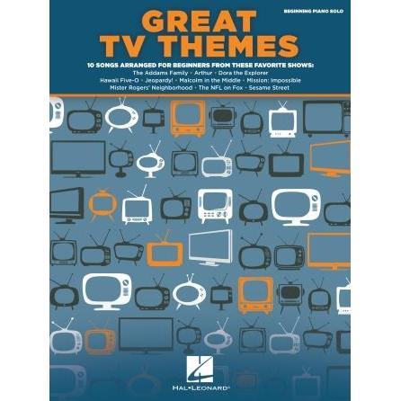 Hal Leonard 319409 Great TV Themes Beginning Piano Solo-Music World Academy