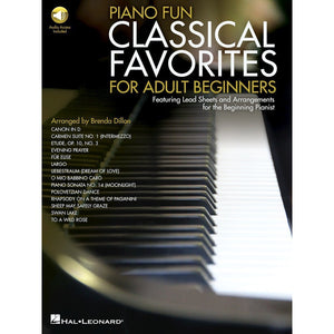 Hal Leonard HL14405 Classical Favorites Piano Fun for Adult Beginners with Online Audio-Music World Academy