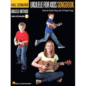 Hal Leonard Ukulele Method Ukulele for Kids Songbook with Audio Access-Music World Academy