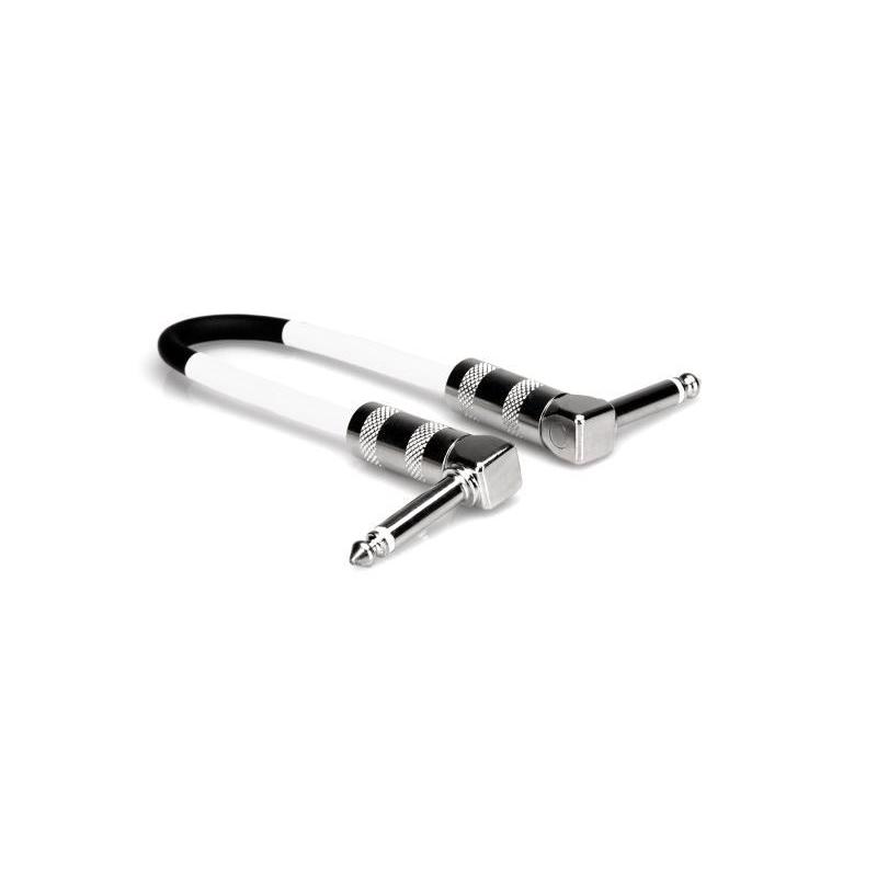 Hosa CPE-106 Guitar Patch Cable 1/4" Male RA-1/4" Male RA 6"-Music World Academy