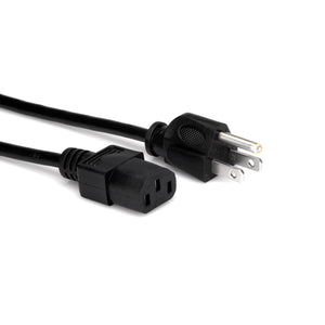 Hosa PWC-148 Power Cord IEC C13 to NEMA 5-15P 8ft-Music World Academy