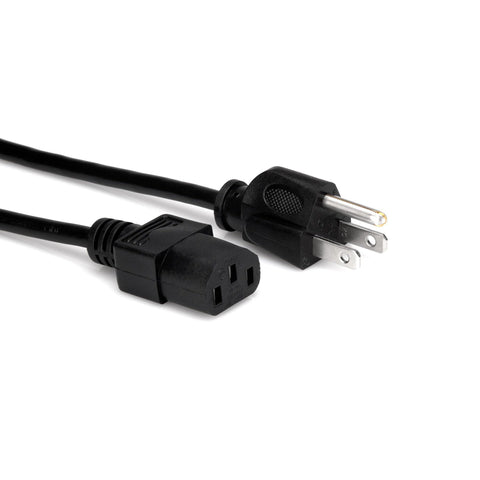 Hosa PWC-148 Power Cord IEC C13 to NEMA 5-15P 8ft-Music World Academy