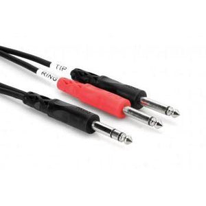 Hosa STP-201 Insert Cable 1/4" TRS to 2x1/4" TS-Music World Academy
