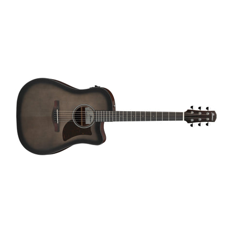 Ibanez AAD50CE-TCB Advanced Acoustic Grand Dreadnought Acoustic/Electric Guitar-Transparent Charcoal Burst Open Pore-Music World Academy