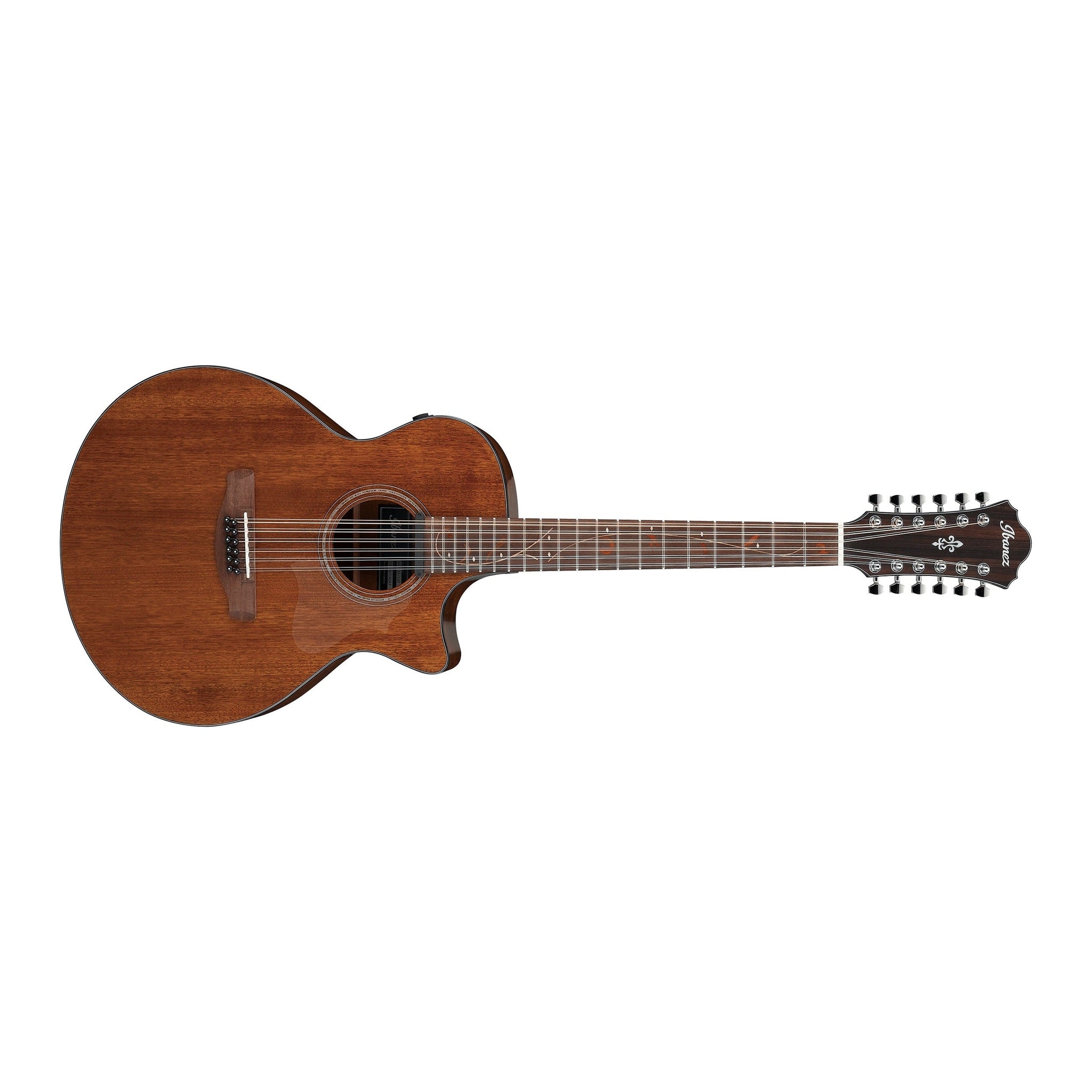 Ibanez AE2912-LGS AE Series 12-String Acoustic/Electric Guitar-Natural Low Gloss-Music World Academy