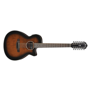 Ibanez AEG5012-DVH AEG Series 12-String Acoustic/Electric Guitar-Dark Violin Sunburst-Music World Academy