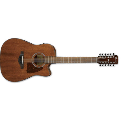 Ibanez AW5412CE-OPN Artwood 12-String Acoustic/Electric Guitar-Open Pore Natural-Music World Academy