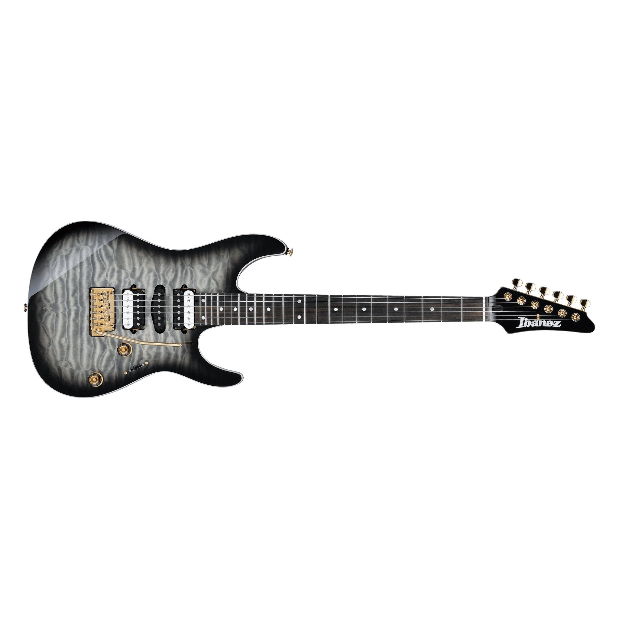 Ibanez AZ47P1QM-BIB AZ Series Premium Electric Guitar with Gig Bag-Black Ice Burst-Music World Academy