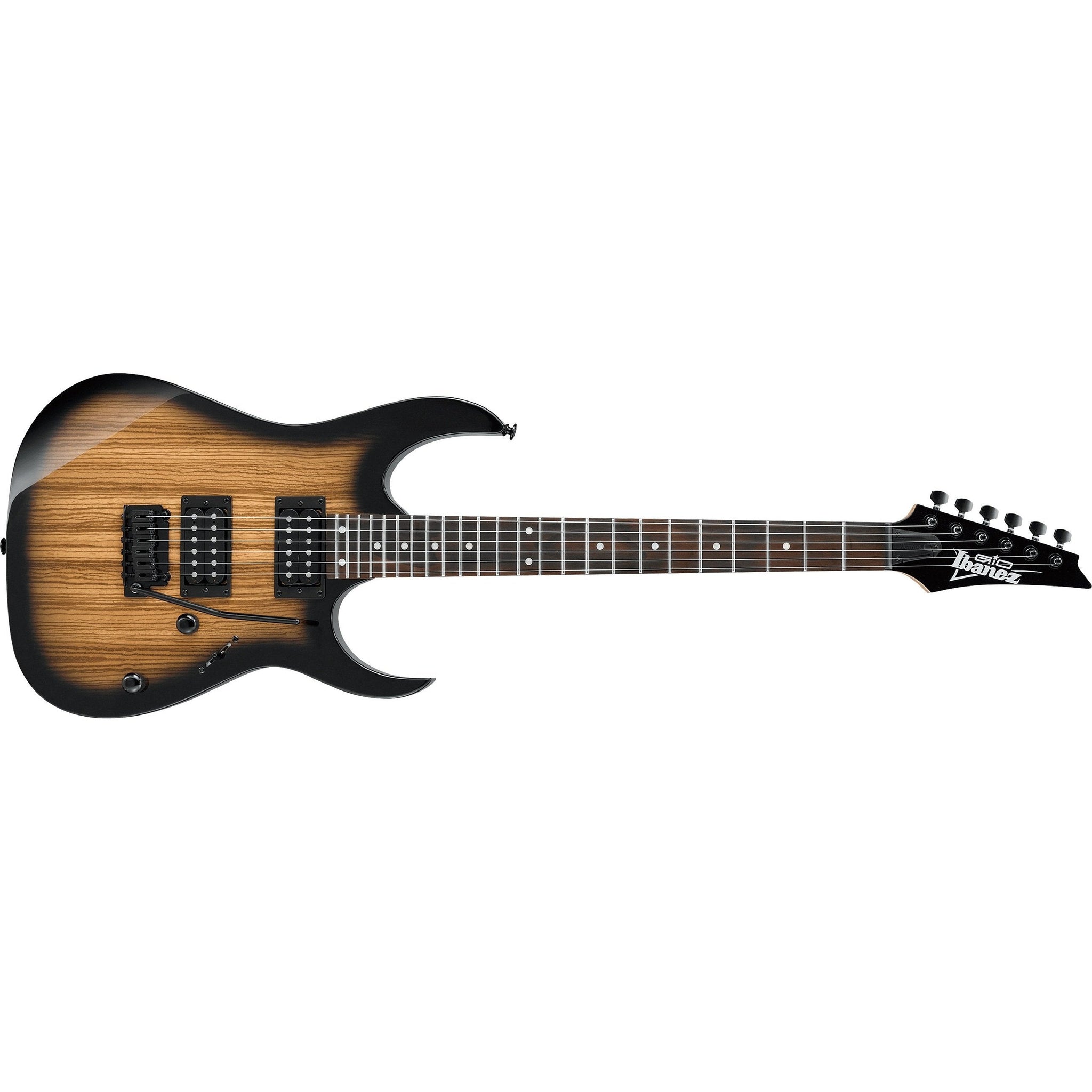 Ibanez GRG120ZW-NGT Gio Series Zebrawood Electric Guitar-Natural Gray Burst (Discontinued)-Music World Academy
