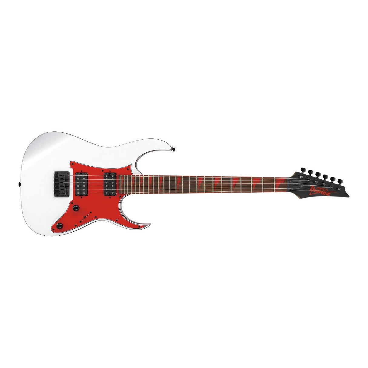 Ibanez GRG131DX-WH Gio Series Electric Guitar-White & Red-Music World Academy