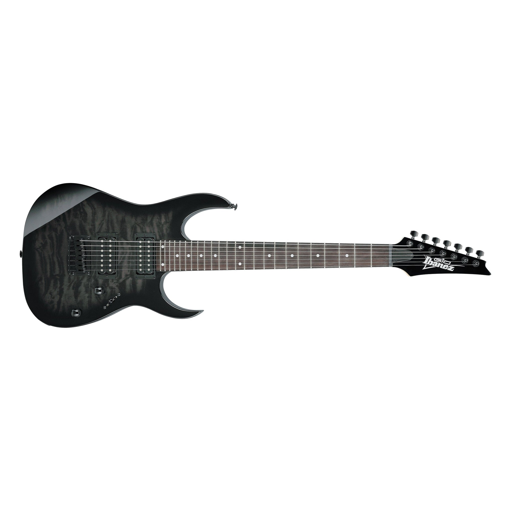 Ibanez GRG7221QA-TKS Gio Series 7-String Electric Guitar-Transparent Black  Sunburst