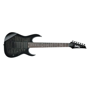 Ibanez GRG7221QA-TKS Gio Series 7-String Electric Guitar-Transparent Black Sunburst-Music World Academy