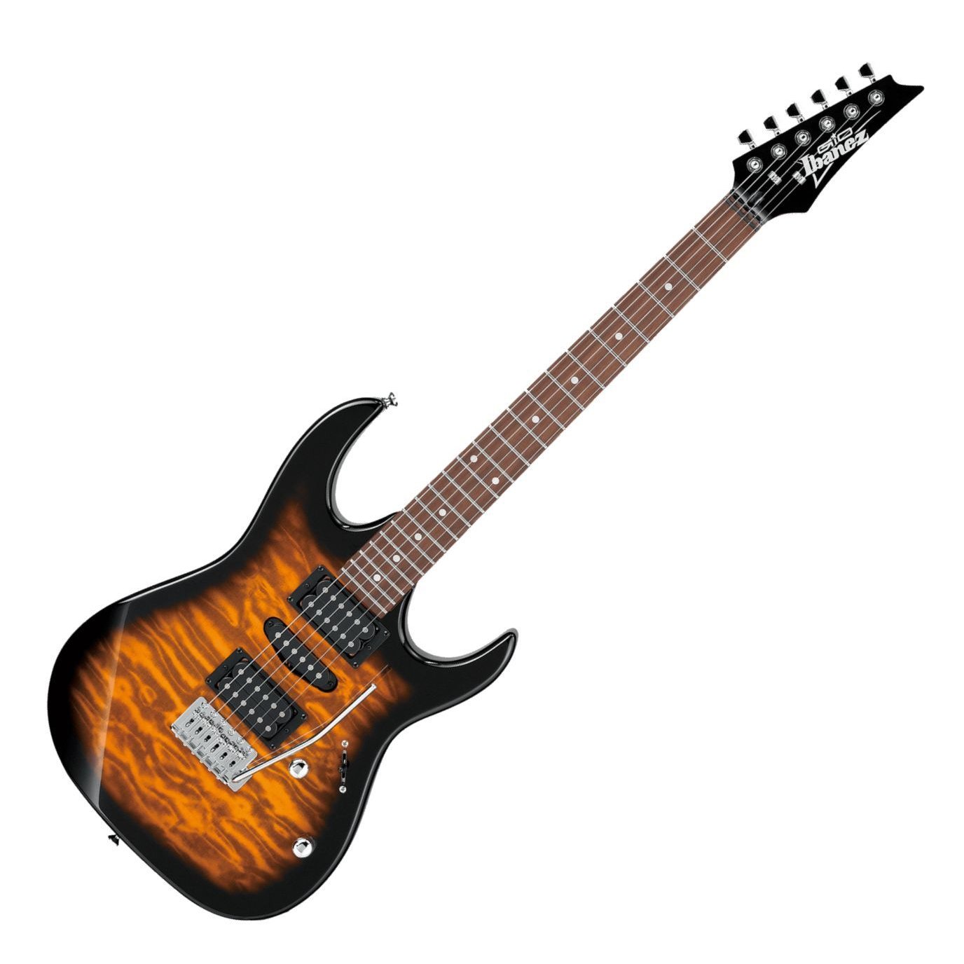 Ibanez GRX70QA-SB GRX Gio Electric Guitar-Sunburst-Music World Academy