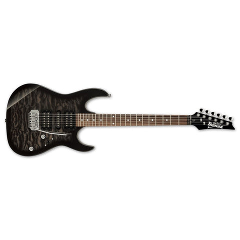 Ibanez GRX70QA-TKS GRX Gio Electric Guitar-Transparent Black Sunburst-Music World Academy